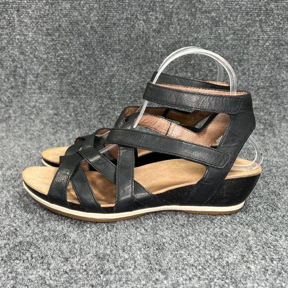 Dansko Veruca Gladiator Sandals Women's Size 8 Black Leather Strappy Comfort - Picture 4 of 13